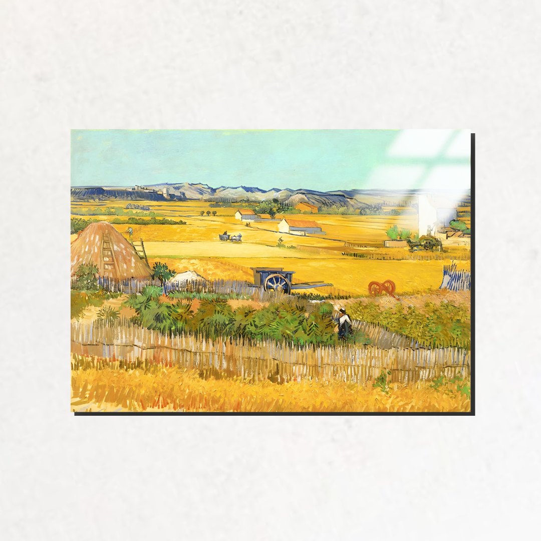 Mavi Arabalı Hasat Zamanı (A Harvest Landscape with Blue Cart) - Vincent van Gogh