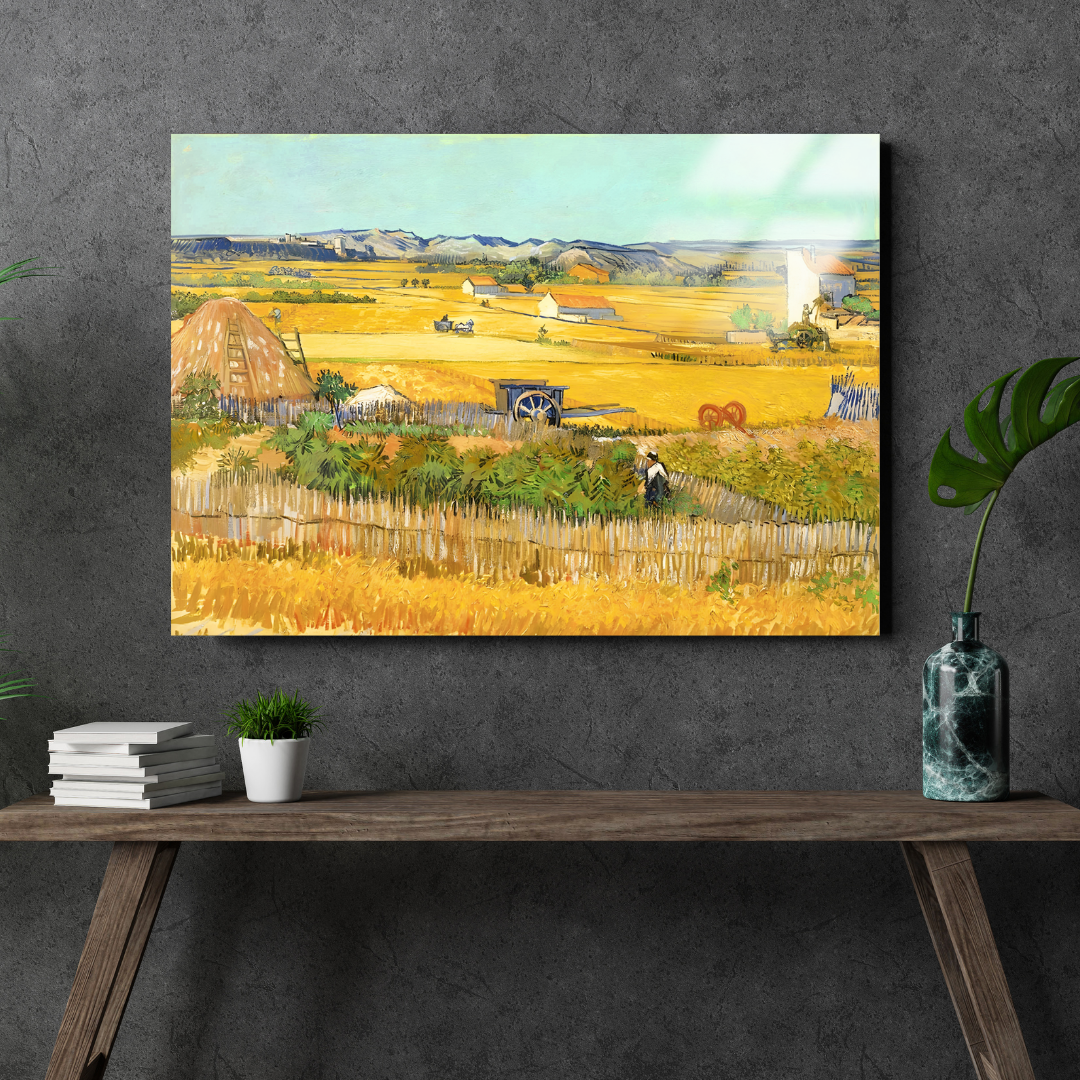 Mavi Arabalı Hasat Zamanı (A Harvest Landscape with Blue Cart) - Vincent van Gogh