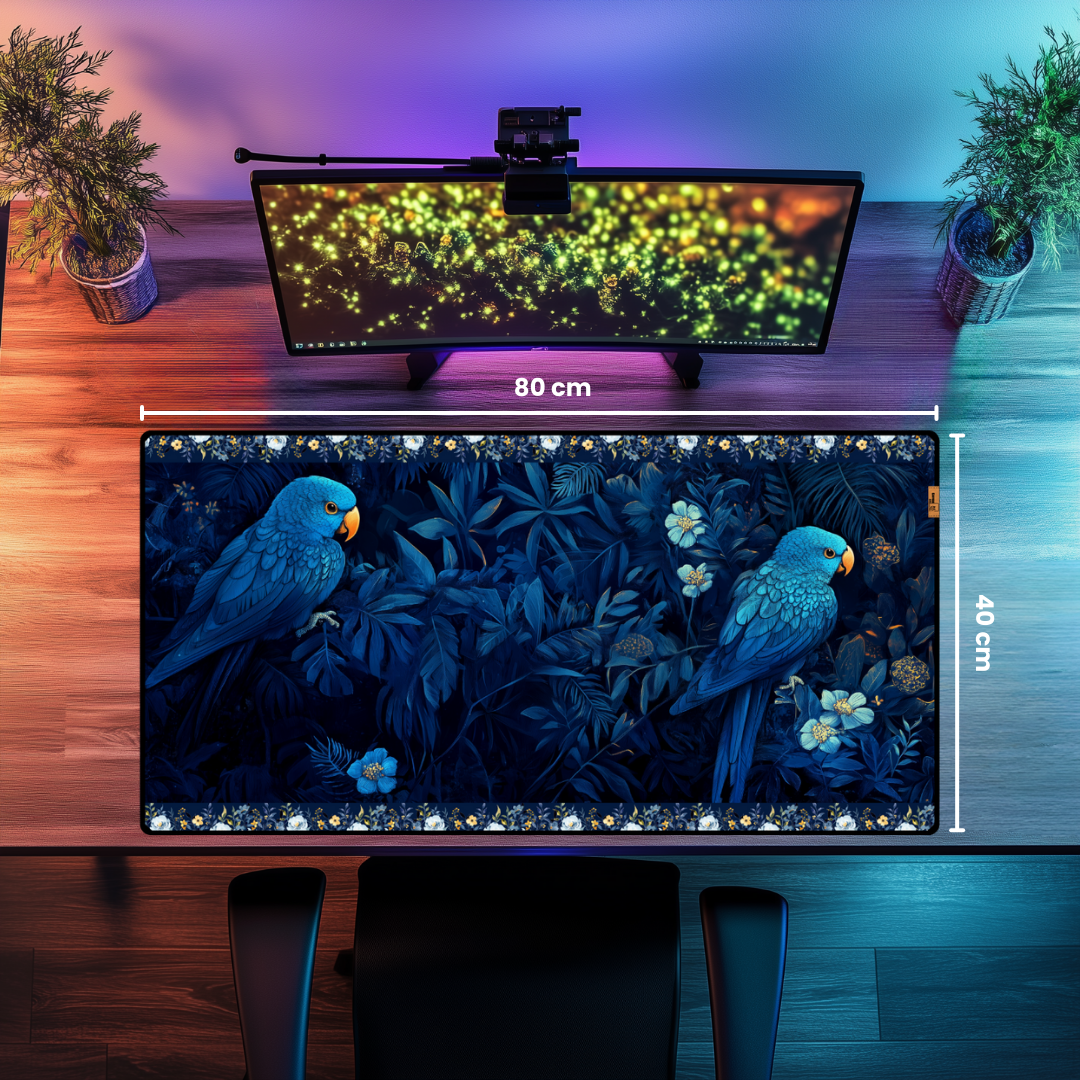 Mavi Papağanlar - Mouse Pad & Masa Matı
