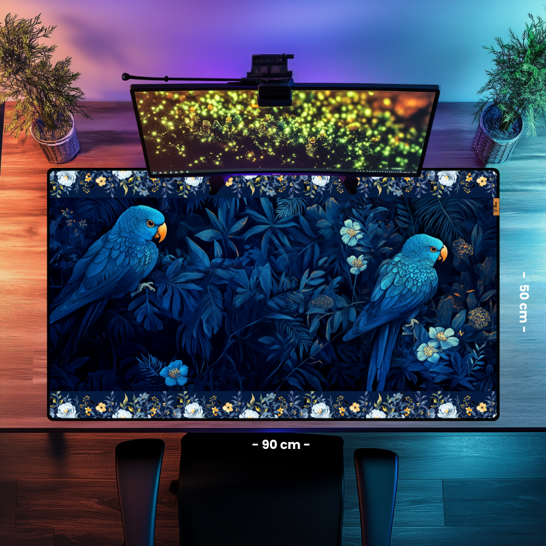 Mavi Papağanlar - Mouse Pad & Masa Matı