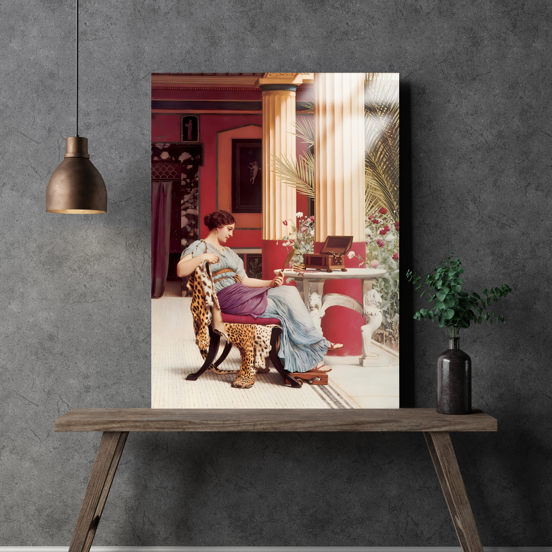 Mücevher Sandığı (The Jewel Casket) - John William Godward - Metal Poster & Tablo