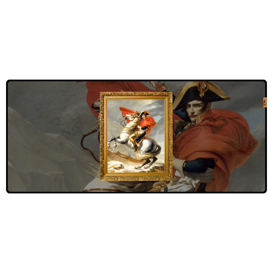 Napolyon Alpleri Geçerken (Napoleon Crossing the Alps) – Jacques-Louis David - Mouse Pad & Masa Matı
