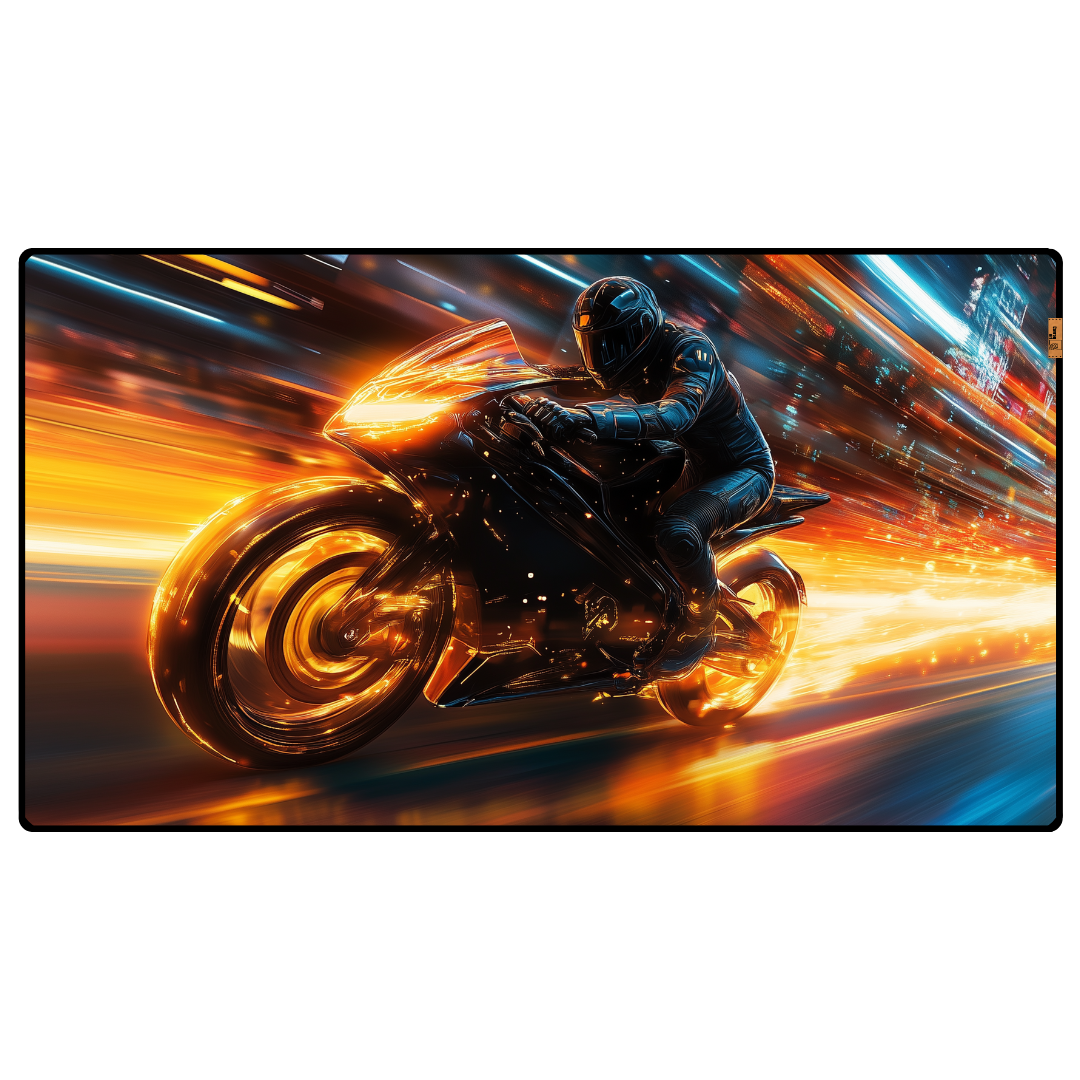 Neon Motorbike - Mouse Pad & Masa Matı