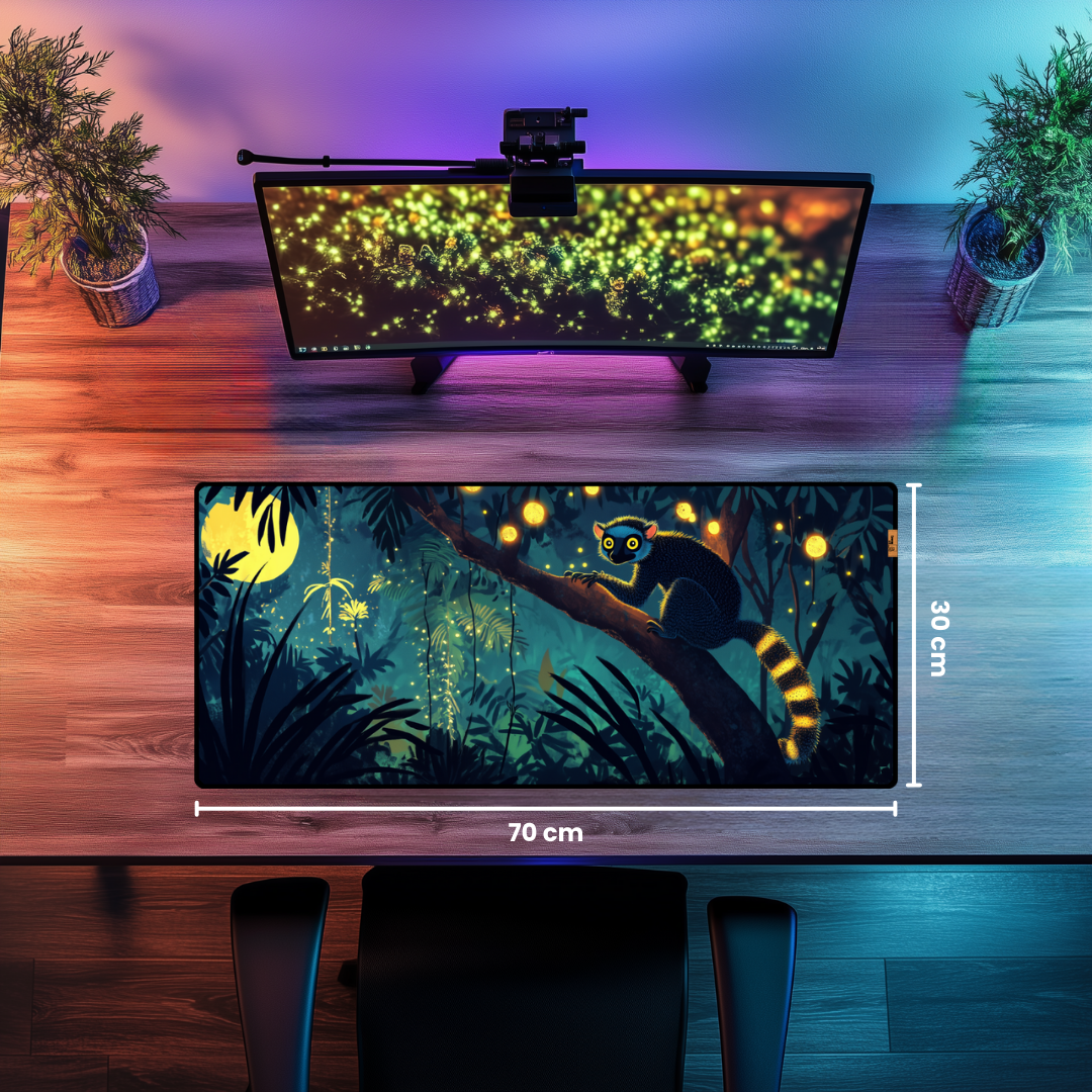 Neonik Lemur - Mouse Pad & Masa Matı
