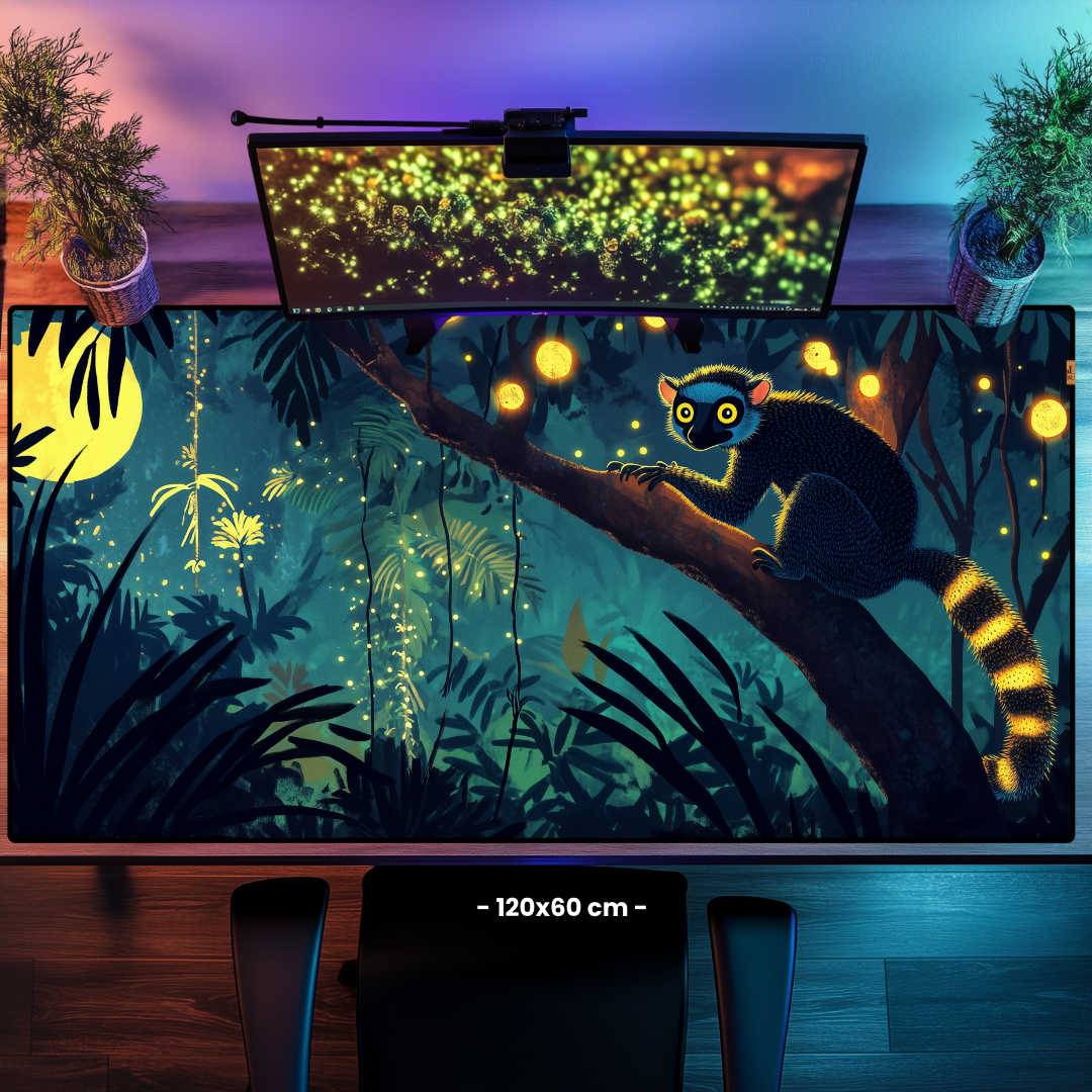 Neonik Lemur - Mouse Pad & Masa Matı