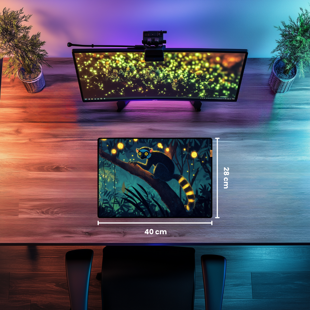 Neonik Lemur - Mouse Pad & Masa Matı