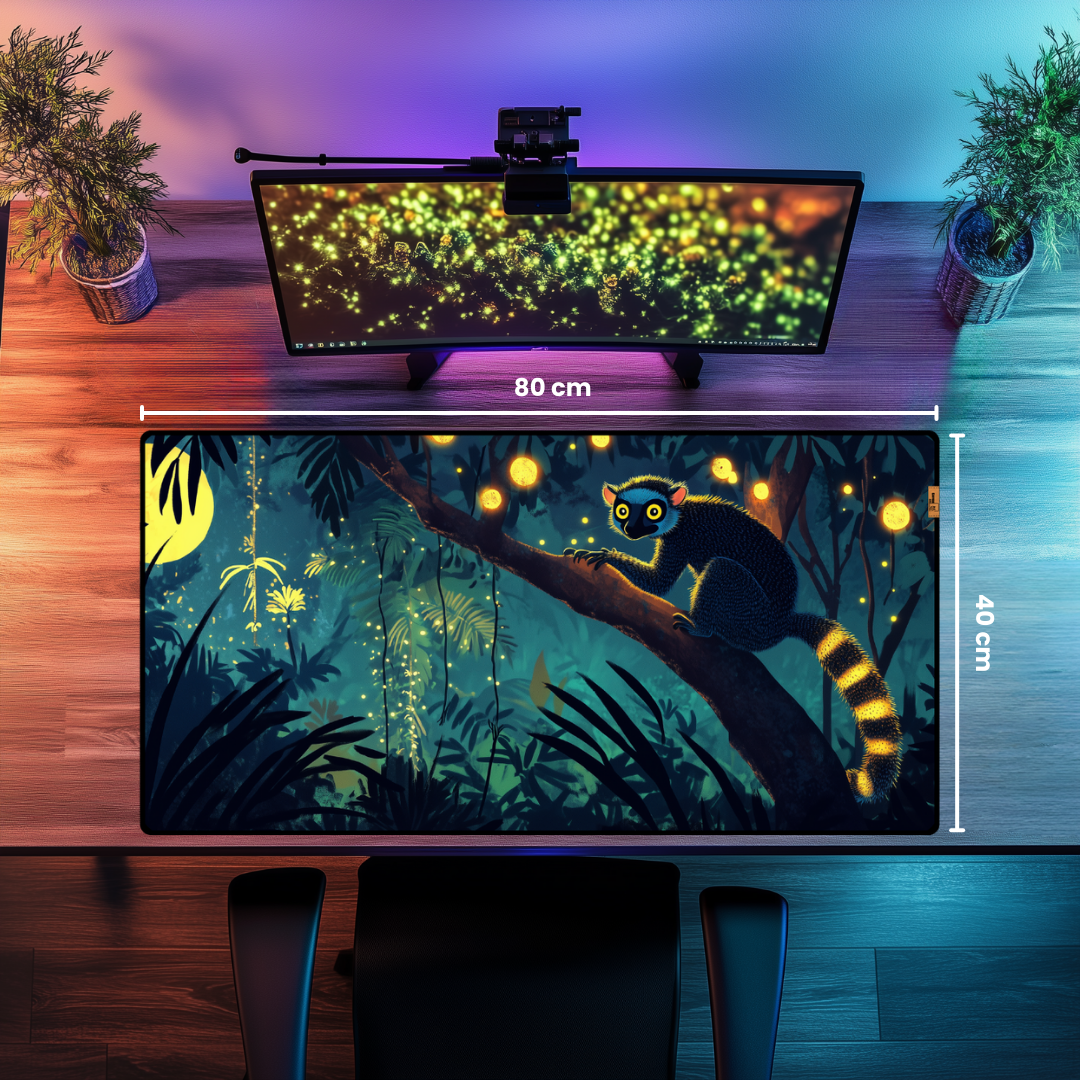 Neonik Lemur - Mouse Pad & Masa Matı