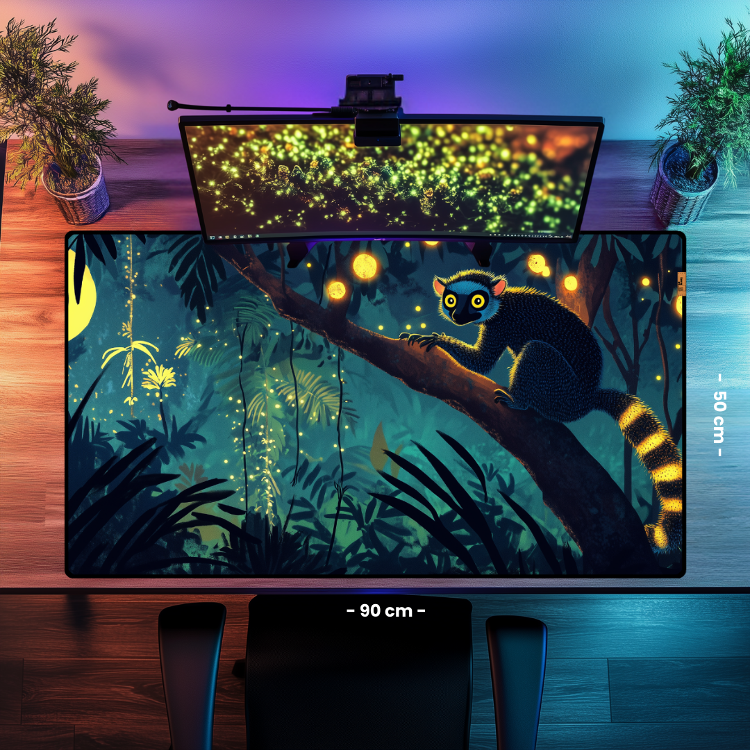 Neonik Lemur - Mouse Pad & Masa Matı