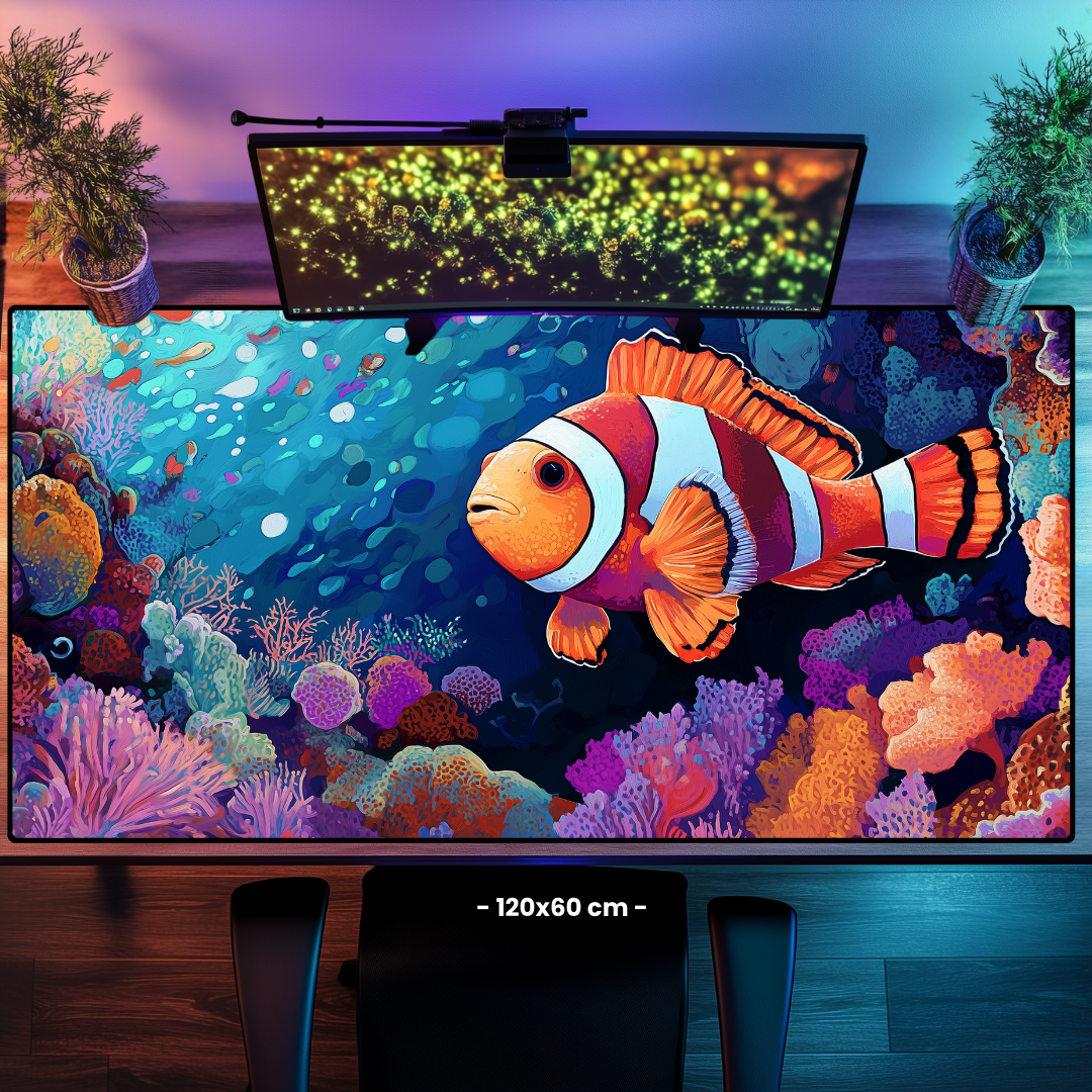 Palyaço Balığı Portakal - Mouse Pad & Masa Matı