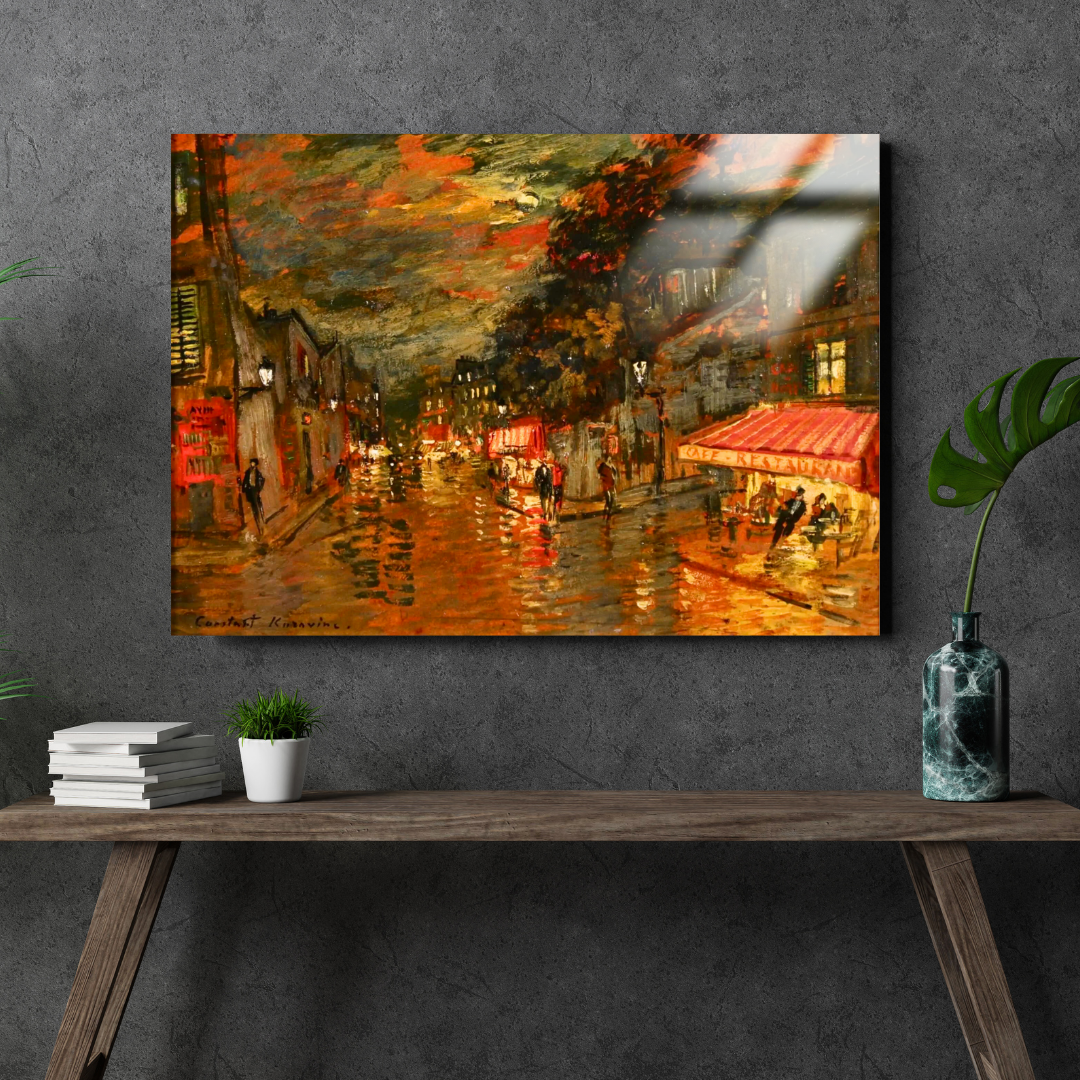 Paris'te Bir Gece (A Night in Paris) - Konstantin Alekseyevich Korovin - Metal Poster & Tablo
