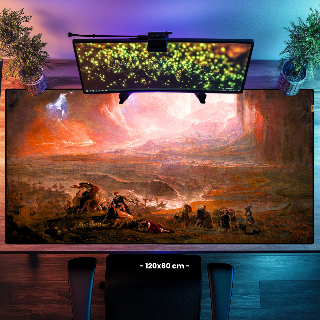 Pompei ve Herculaneum'un Yıkımı (The Destruction of Pompeii and Herculaneum) - John Martin - Mouse Pad & Masa Matı