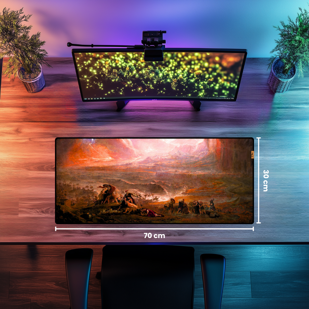 Pompei ve Herculaneum'un Yıkımı (The Destruction of Pompeii and Herculaneum) - John Martin - Mouse Pad & Masa Matı