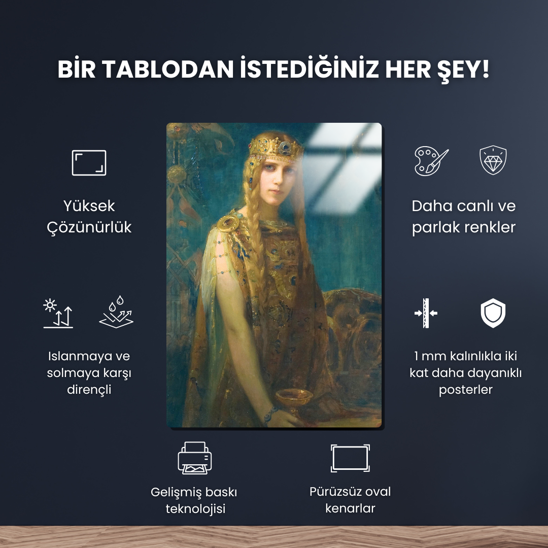 Prenses Isolde (Isolde_ Princess) - Gaston Bussière - Metal Poster & Tablo