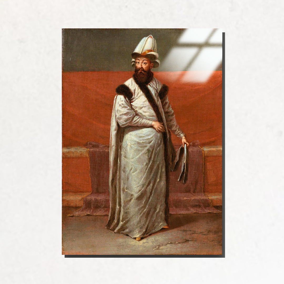 Sadrazam Nevşehirli Damad İbrahim Paşa (Grand Vizier Nevşehirli Damat Ĭbrahim Pasa) - Jean-Baptiste Vanmour - Metal Poster & Tablo