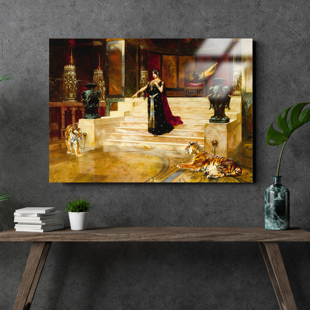 Salome ve Kaplanlar (Salome and the Tigers) - Rudolf Ernst - Metal Poster & Tablo