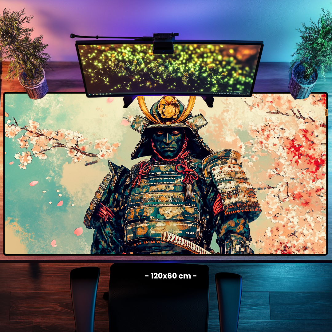 Samuray ve Kiraz Dalları - Mouse Pad & Masa Matı