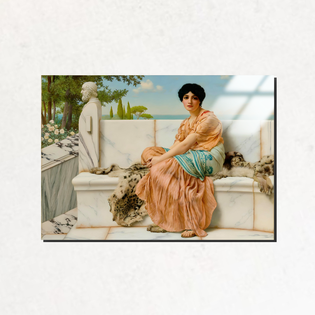 Sappho Günlerinden (In the Days of Sappho) - John William Godward - Metal Poster & Tablo