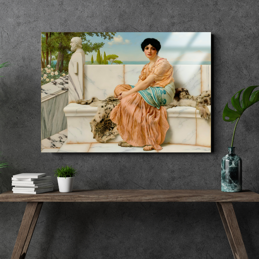 Sappho Günlerinden (In the Days of Sappho) - John William Godward - Metal Poster & Tablo