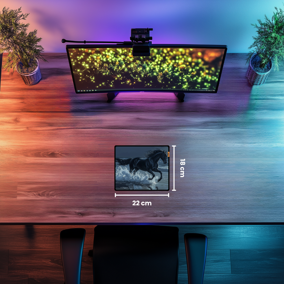 Siyah At - Mouse Pad & Masa Matı