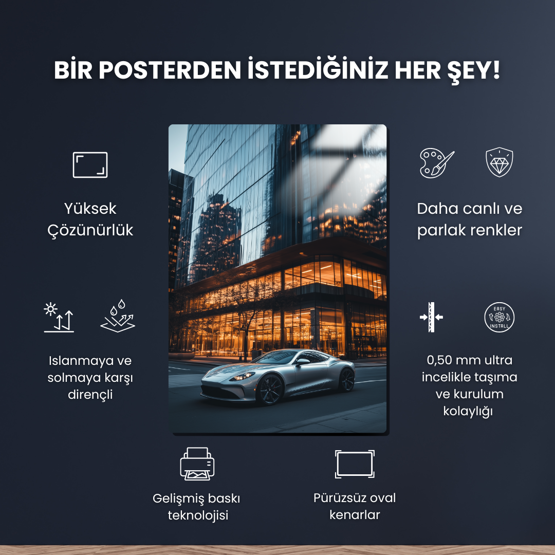 Skyline Luxe - Metal Poster & Tablo