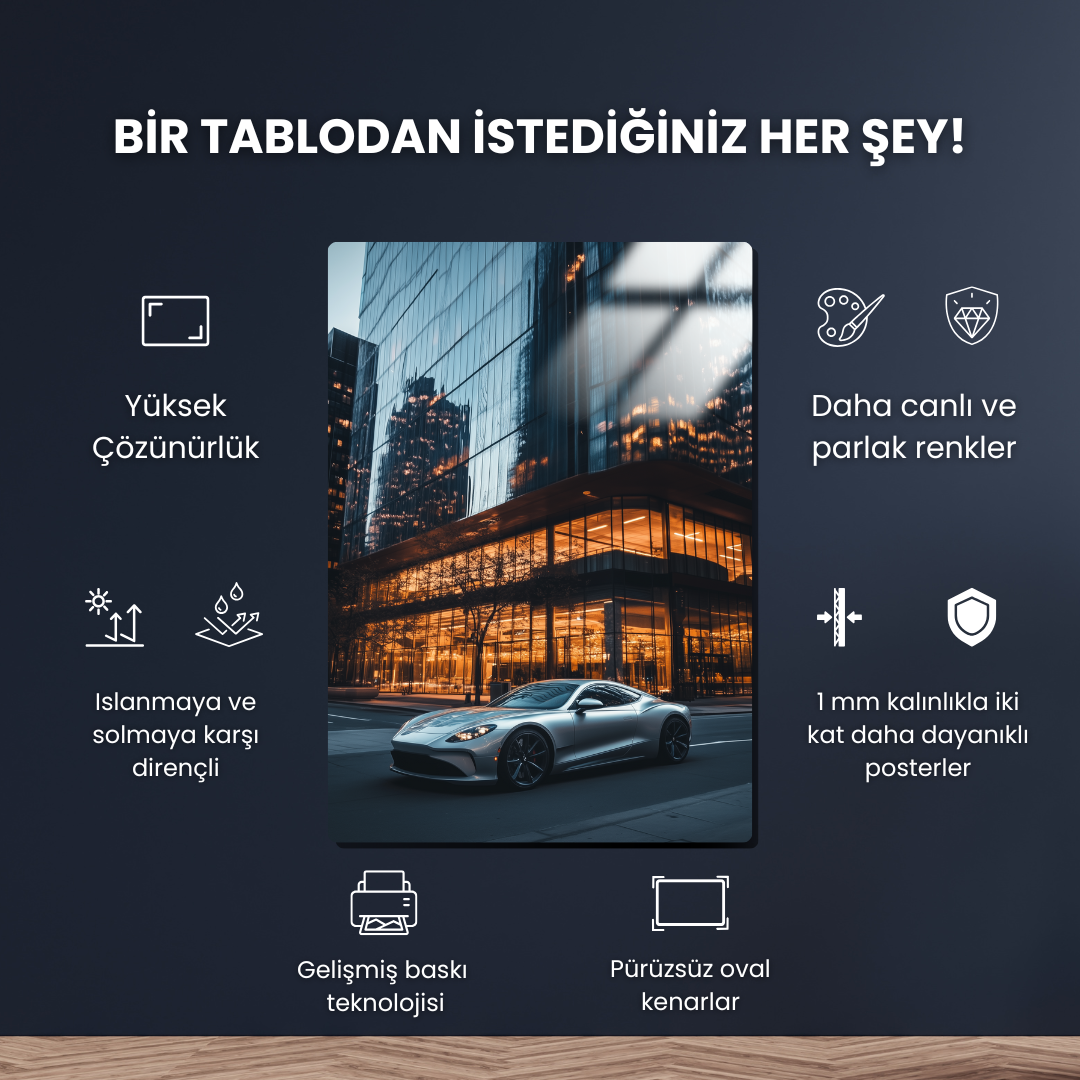 Skyline Luxe - Metal Poster & Tablo