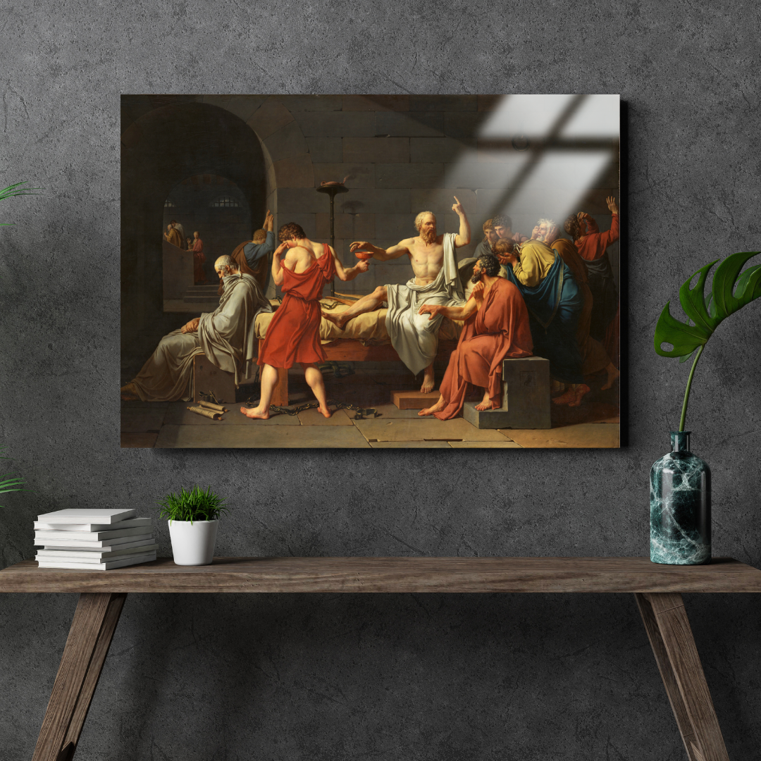 Sokrates'in Ölümü (The Death of Socrates) - Jacques-Louis David - Metal Poster & Tablo