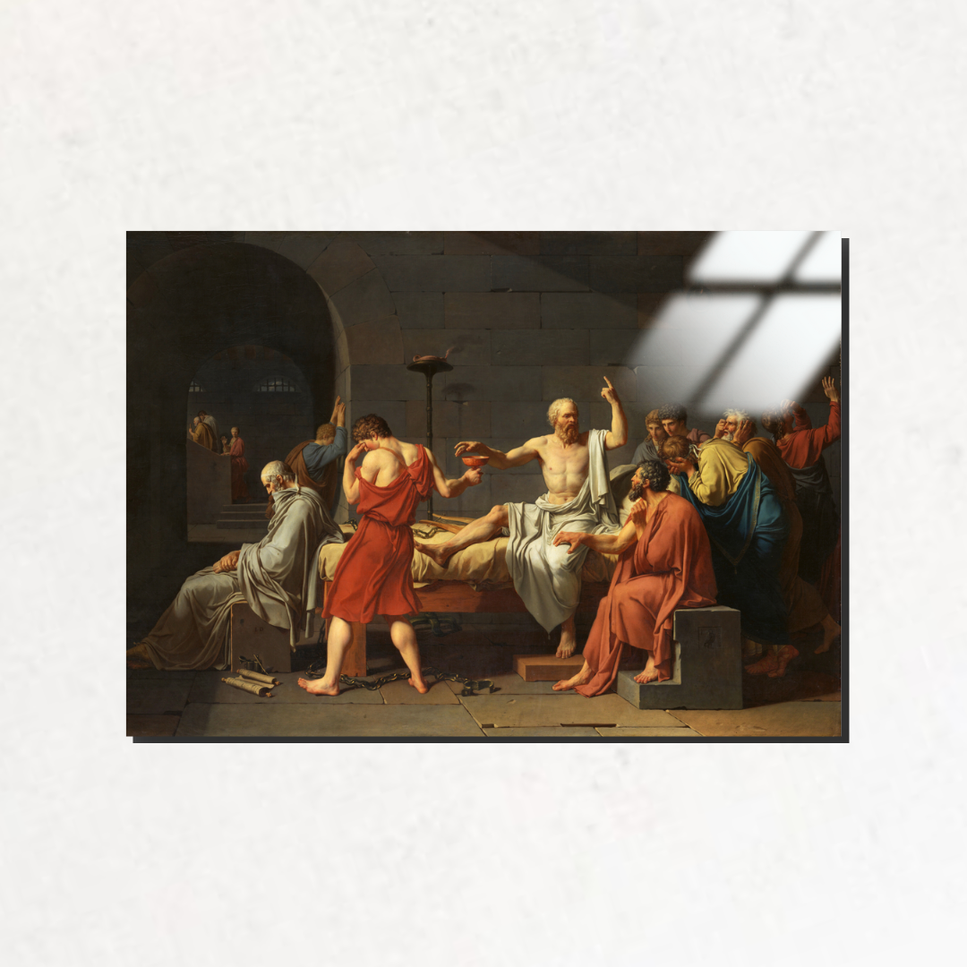 Sokrates'in Ölümü (The Death of Socrates) - Jacques-Louis David - Metal Poster & Tablo