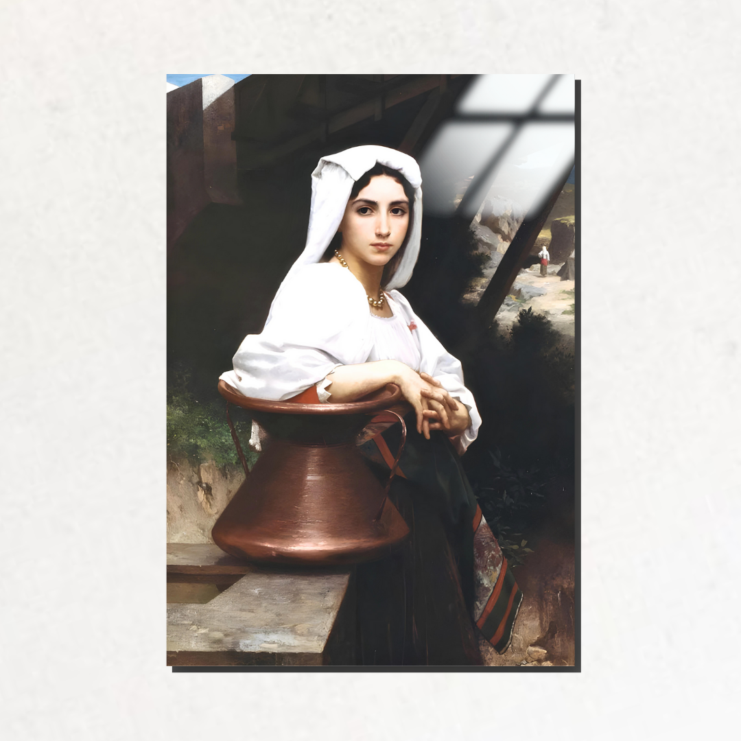 Su Çeken İtalyan Kızı (Italian Girl Drawing Water) - William-Adolphe Bouguereau - Metal Poster & Tablo