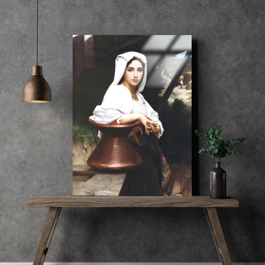 Su Çeken İtalyan Kızı (Italian Girl Drawing Water) - William-Adolphe Bouguereau - Metal Poster & Tablo