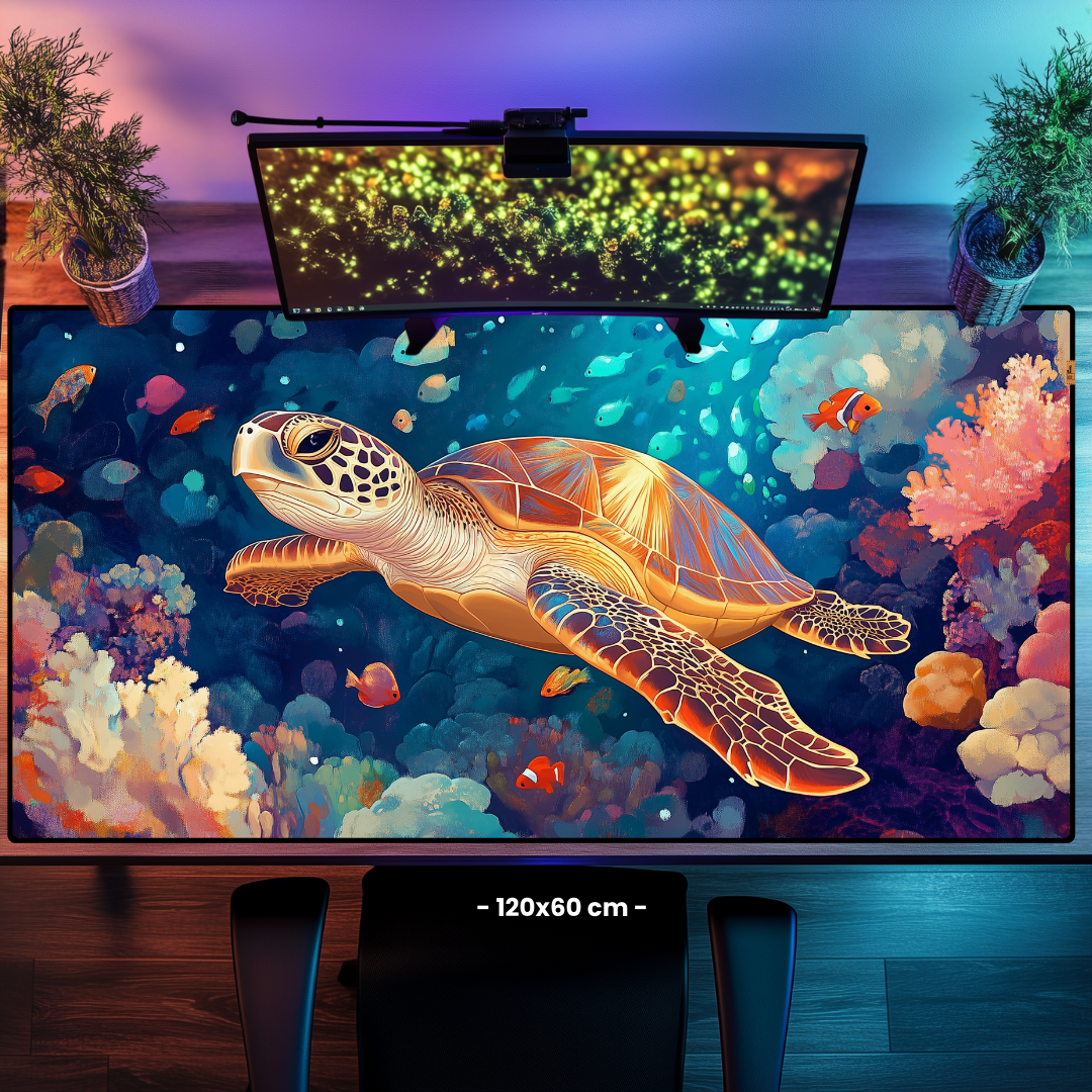 Deniz Kaplumbağası - Mouse Pad & Masa Matı