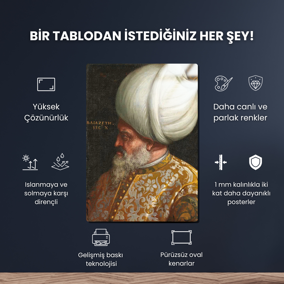 Sultan 2. Bayezid (Veli) Han - Metal Poster & Tablo