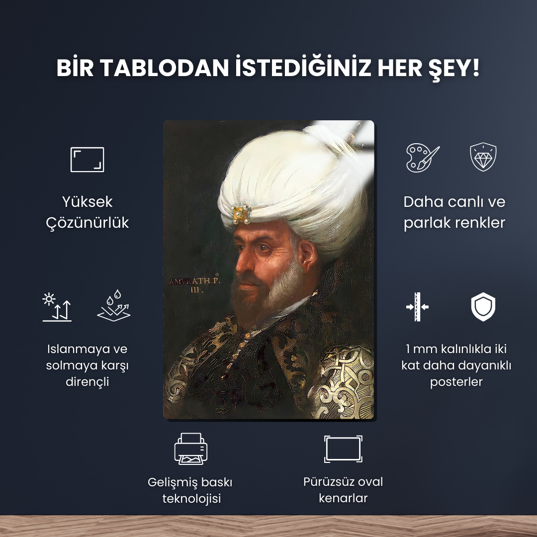 Sultan 1. Murat Han (Hüdavendigar) - Paolo Veronese - Metal Poster & Tablo