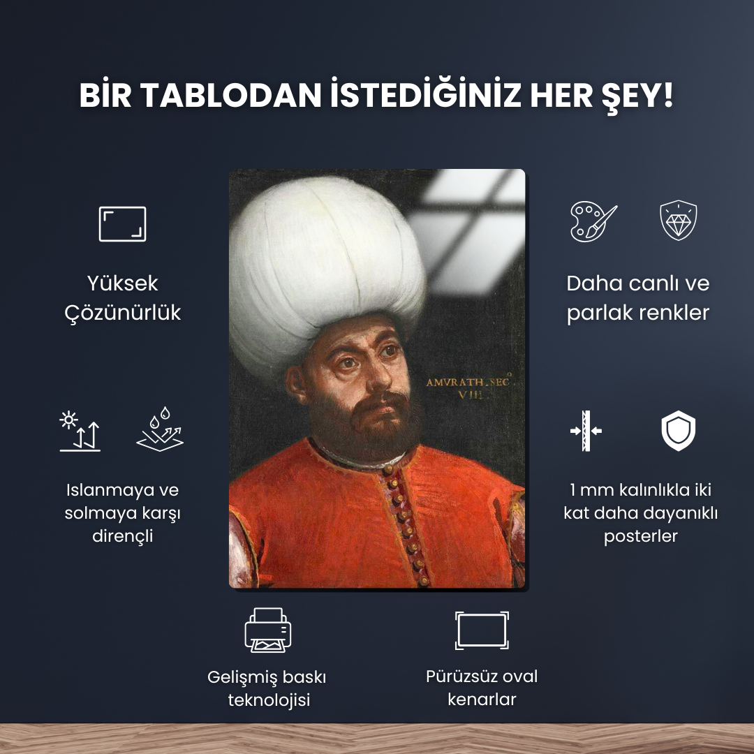 Sultan 2. Murat Han - Paolo Veronese - Metal Poster & Tablo