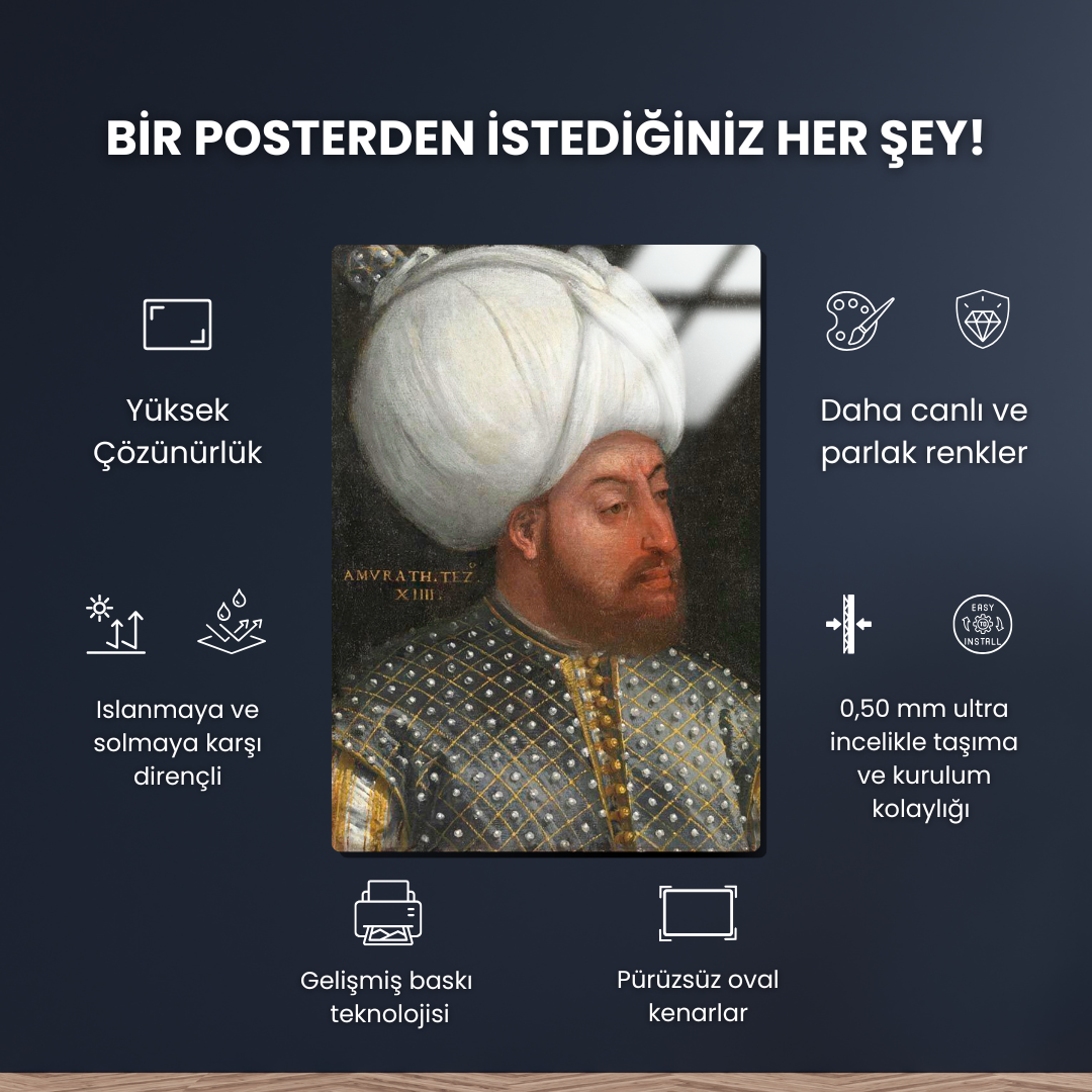 Sultan 3.Murat Han - Paolo Veronese - Metal Poster & Tablo