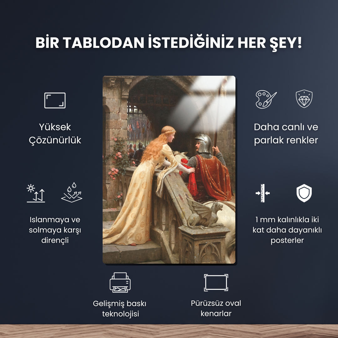 Tanrı Yolunu Açık Etsin (God Speed) - Edmund Blair Leighton - Metal Poster & Tablo