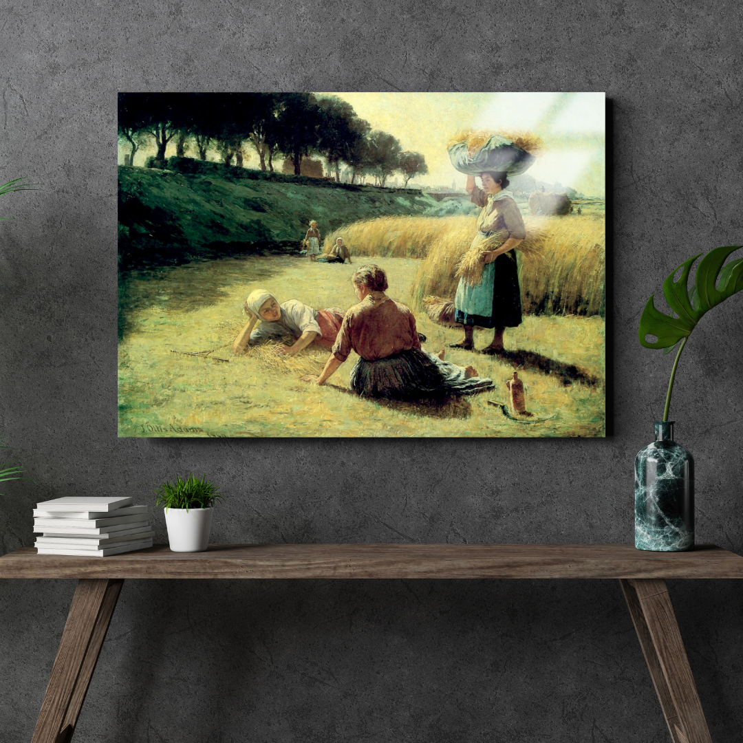Tarlada Mola (Gleaners at Rest) - John Ottis Adams - Metal Poster & Tablo