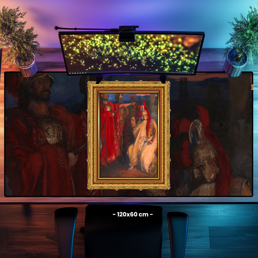 Troilus ve Cressida Agamemnon'un Çadırı Önünde (Troilus and Cressida Before the Tent of Agamemnon) - Edwin Austin Abbey - Mouse Pad & Masa Matı