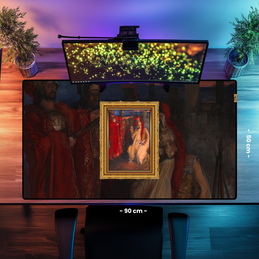 Troilus ve Cressida Agamemnon'un Çadırı Önünde (Troilus and Cressida Before the Tent of Agamemnon) - Edwin Austin Abbey - Mouse Pad & Masa Matı