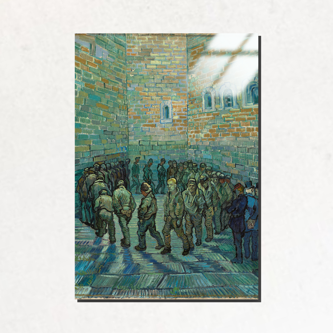 Tututklular Çemberi (Prisoners' Round) - Vincent Van Gogh - Metal Poster & Tablo