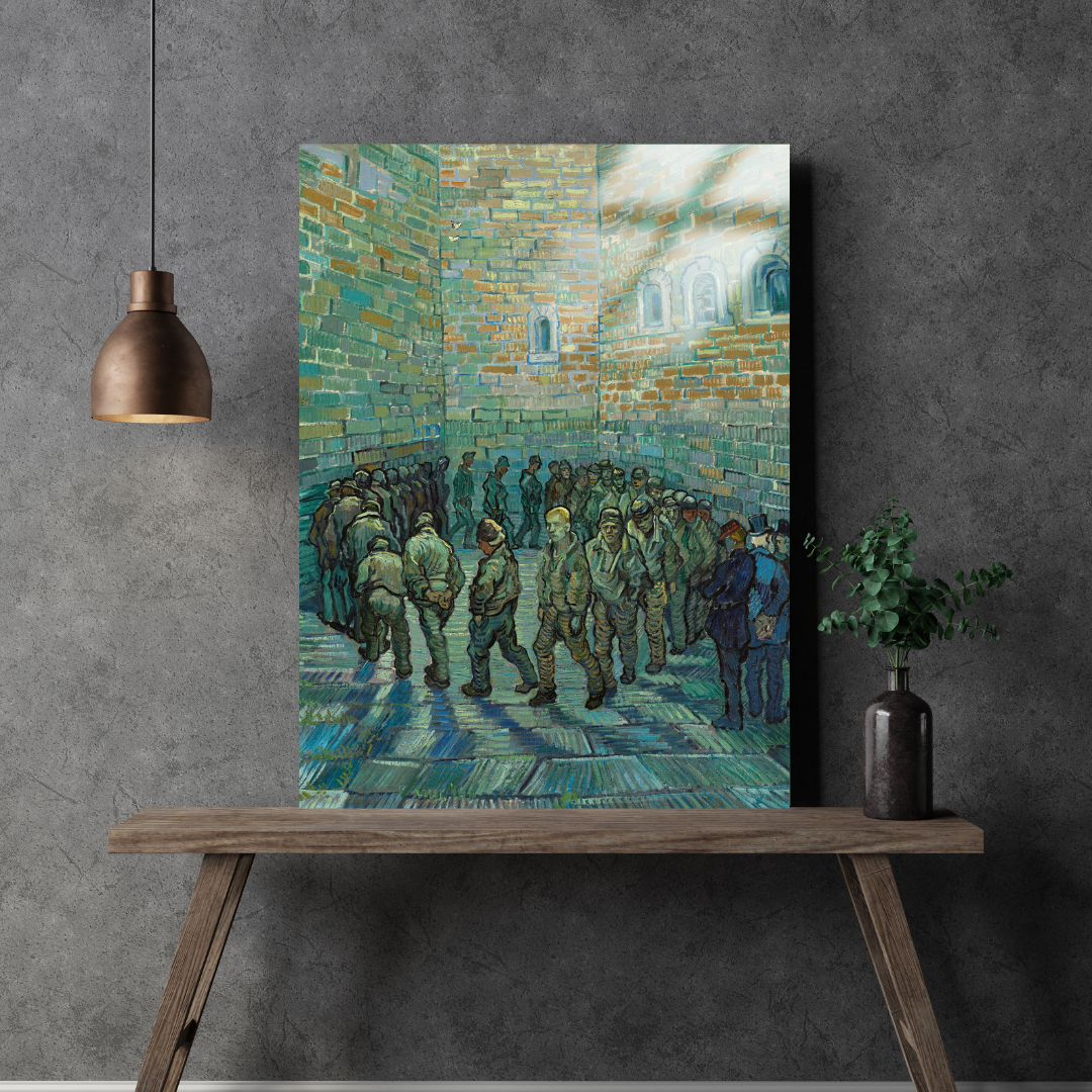 Tututklular Çemberi (Prisoners' Round) - Vincent Van Gogh - Metal Poster & Tablo