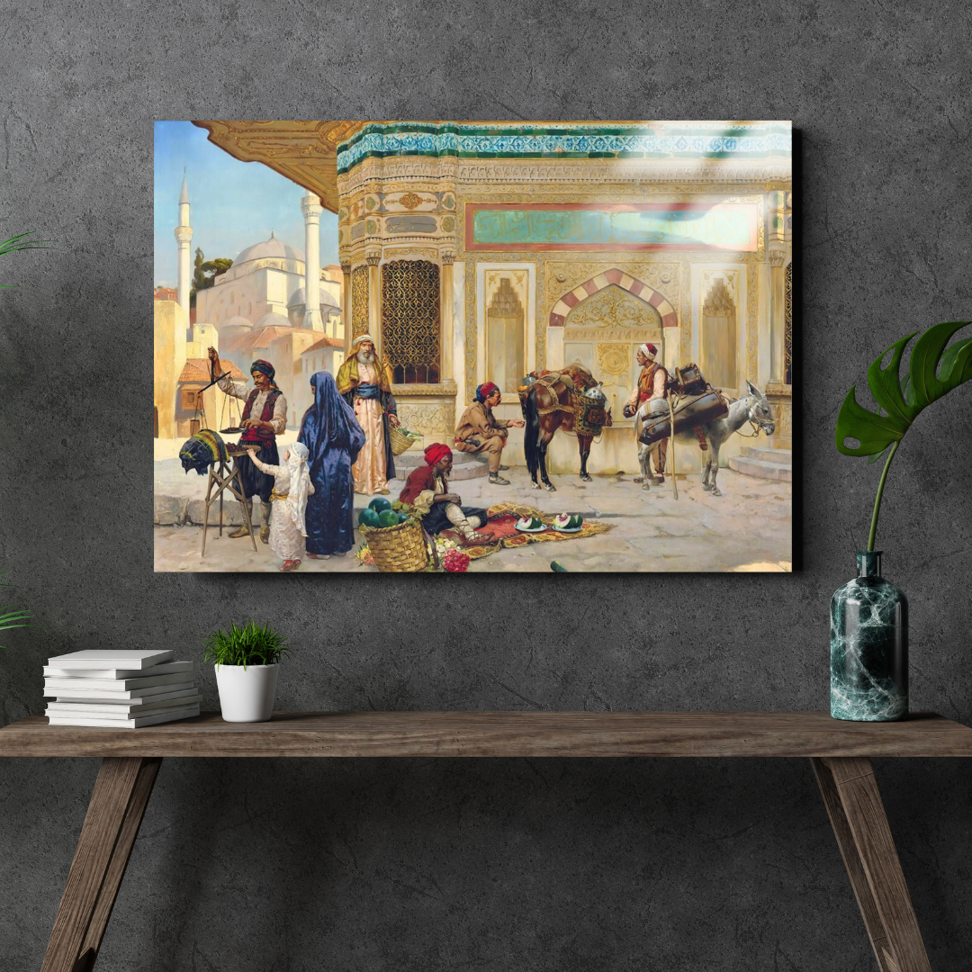 Üçüncü Ahmed Çeşmesi İstanbul (The Fountain Of Ahmed III Istanbul) - Rudolph Ernst - Metal Poster & Tablo