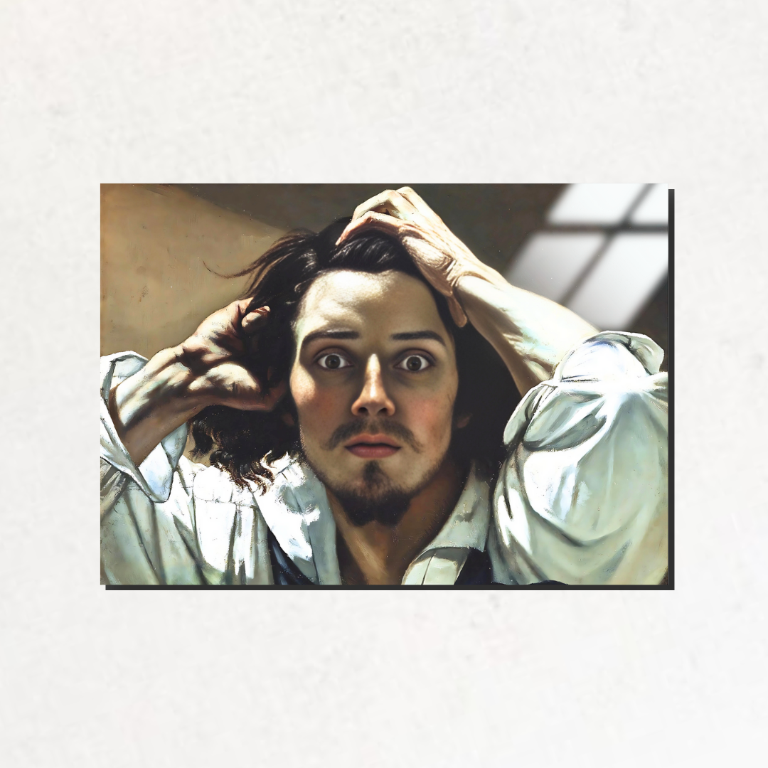 Umutsuz Adam (The Desperate Man) - Gustave Courbet - Metal Poster & Tablo