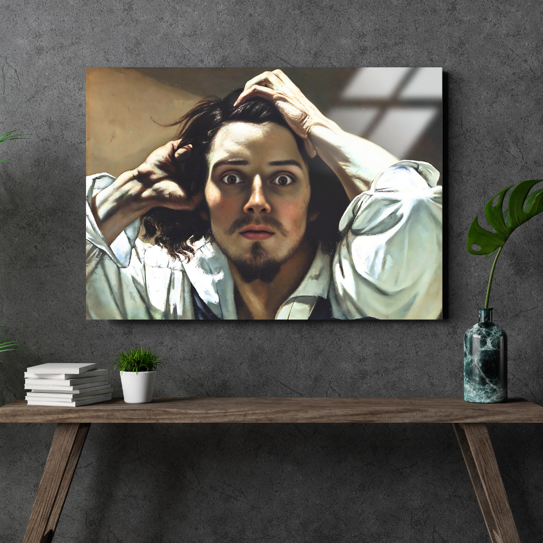 Umutsuz Adam (The Desperate Man) - Gustave Courbet - Metal Poster & Tablo