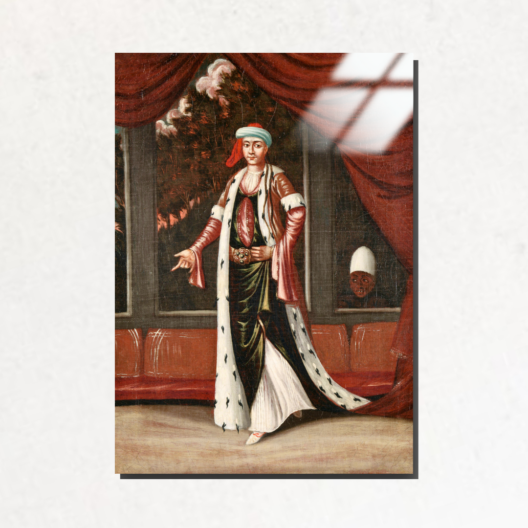 Valide Sultan (The Sultana-Mother) - Jean Baptiste Vanmour - Metal Poster & Tablo