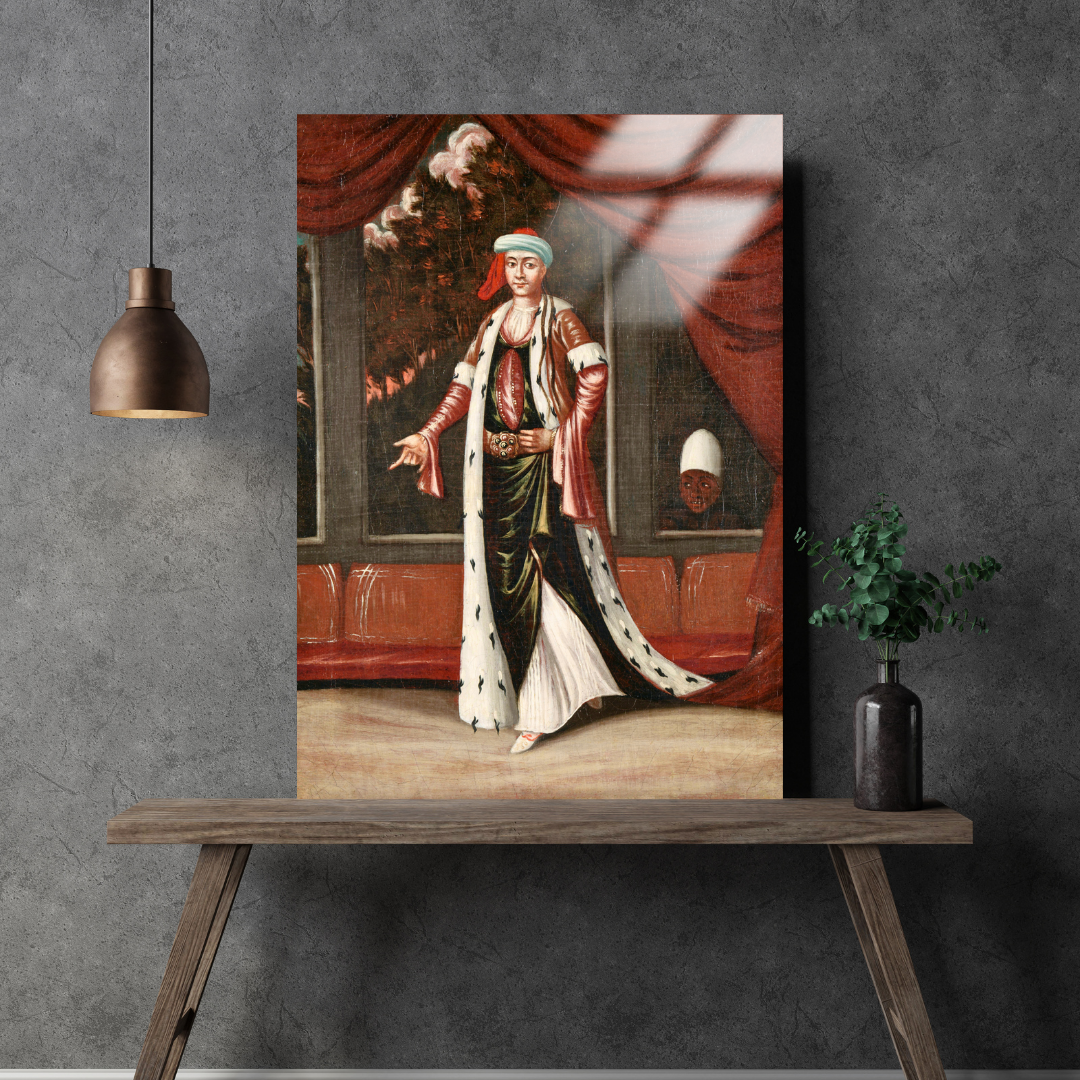 Valide Sultan (The Sultana-Mother) - Jean Baptiste Vanmour - Metal Poster & Tablo