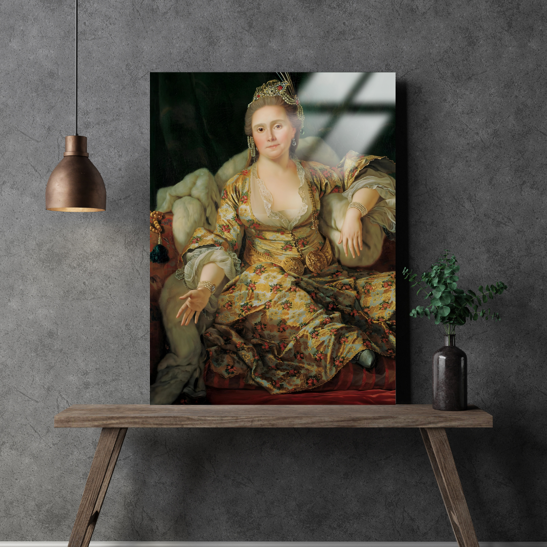 Vergennes Kontesi'nin Türk Giysileri İçinde Portresi (Portrait of the Countess of Vergennes in Turkish Attire) - Antoine de Favray - Cavron art