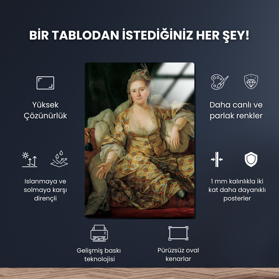 Vergennes Kontesi'nin Türk Giysileri İçinde Portresi (Portrait of the Countess of Vergennes in Turkish Attire) - Antoine de Favray - Cavron art