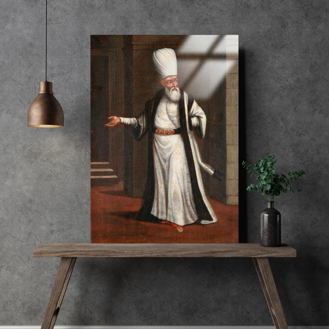 Yeniçeri Ağası, Yeniçerilerin Başkomutanı (The Janissary Aga, Commander-in-Chief of the Janissaries) - Jean-Baptiste Vanmour - Metal Poster & Tablo
