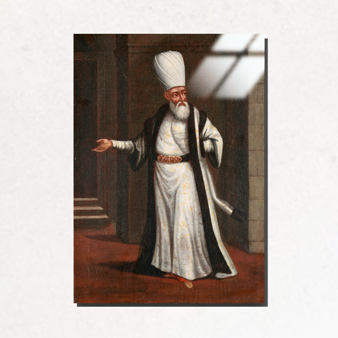 Yeniçeri Ağası, Yeniçerilerin Başkomutanı (The Janissary Aga, Commander-in-Chief of the Janissaries) - Jean-Baptiste Vanmour - Metal Poster & Tablo