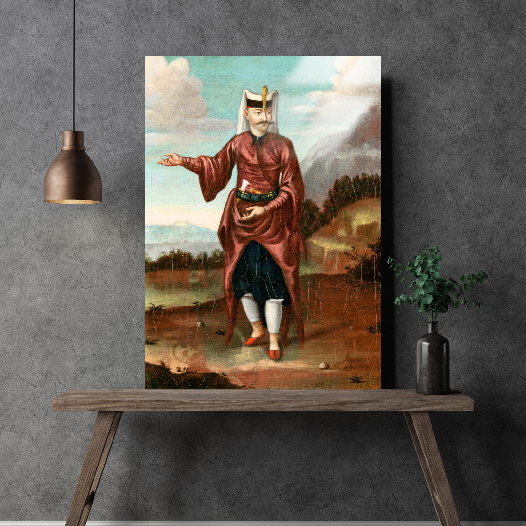 Yeniçeri (A Soldier of the Janissaries) - Jean-Baptiste Vanmour - Metal Poster & Tablo